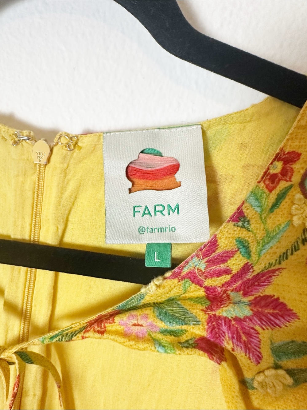 Farm Rio Flower Dream Maxi Dress Yellow Embroidered 3D Floral Small - Picture 9 of 13